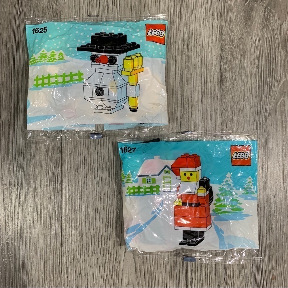NIP 2 Vintage 1989 Lego Holiday‎ Snowman & Santa